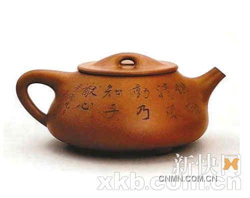 顧景舟制、吳湖帆書畫的相明石瓢壺，在2010年中國嘉德的拍賣會上拍出1232萬元。
