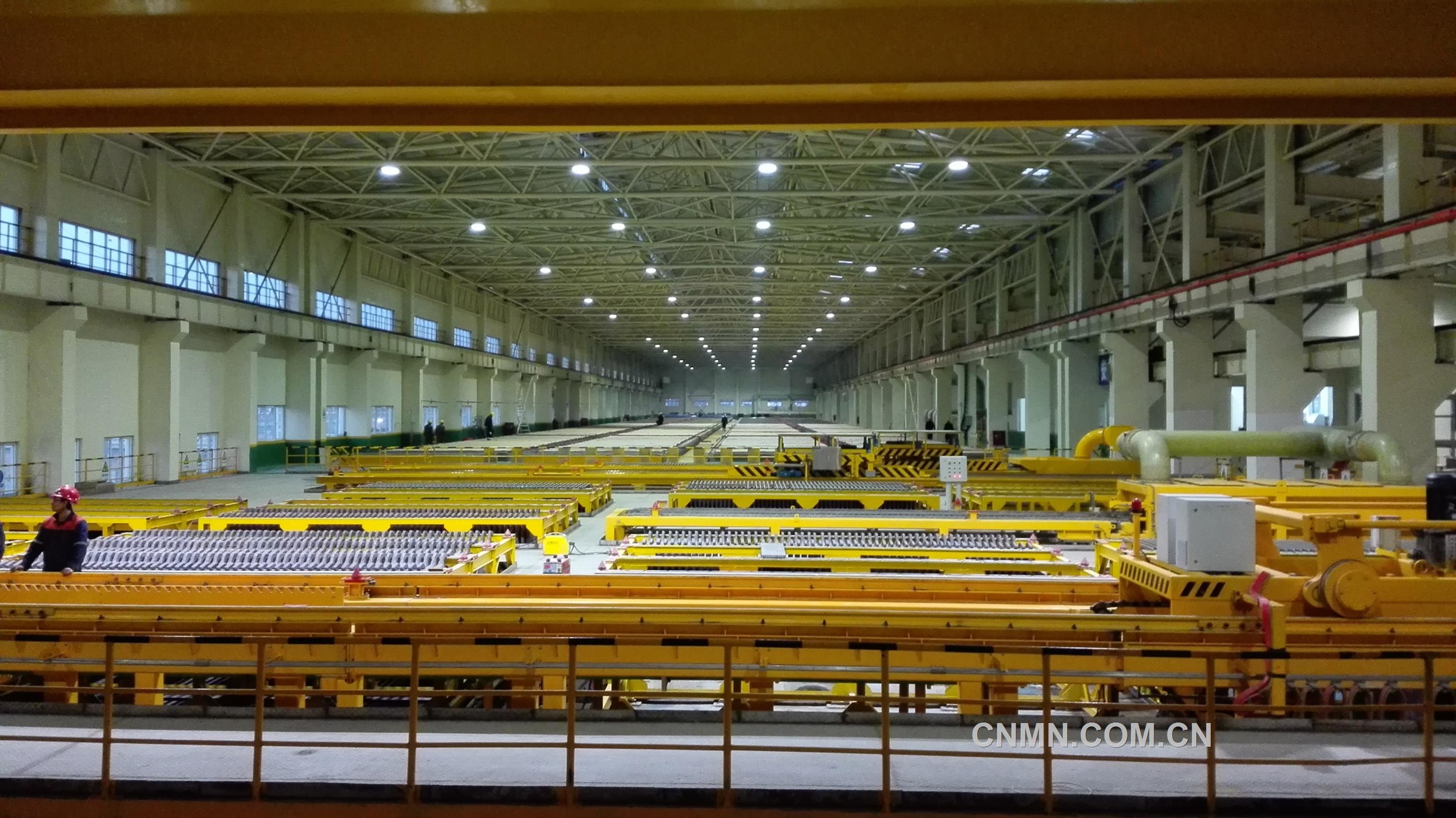 圖4：國投金城冶金濕法電解區(qū)域（含陽極泥）epc項目電解車間